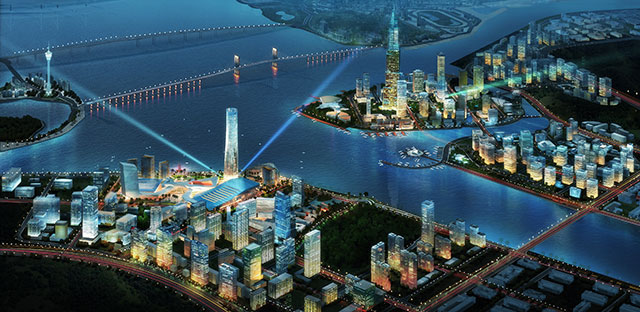 深裝集團精品工程-珠海橫琴十字門中央商務區夜景圖.jpg